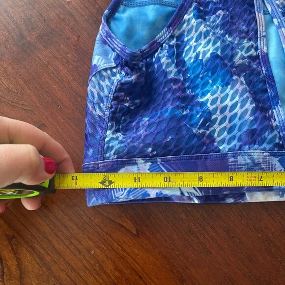 Wear it To Heart x Peloton Blue Multicolored Sports Bra Sz. M - Picture 6 of 6